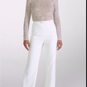 NADINE MERABI White and Silver Jumpsuit